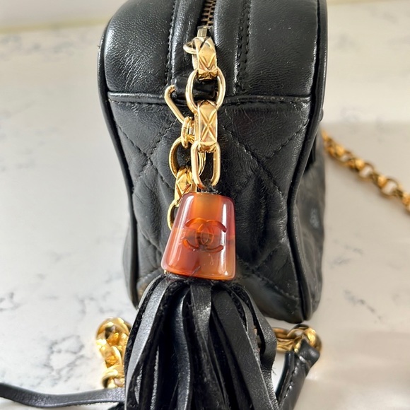 CHANEL Vintage Mini Black Lambskin Camera Bag - Picture 8 of 17